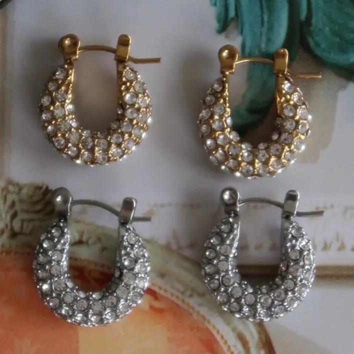 Small Diamond Hoops