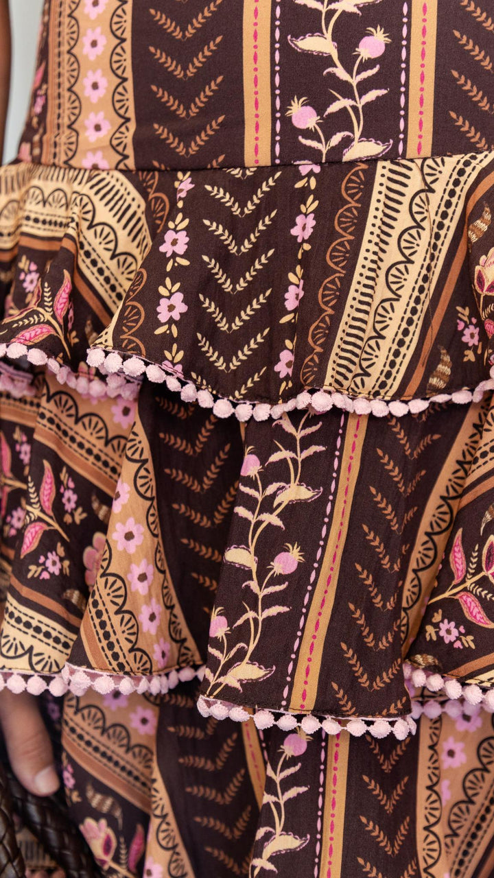 Floral Print Smocked & Tiered Set