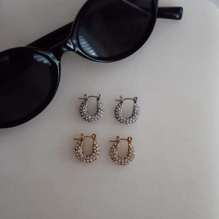 Small Diamond Hoops