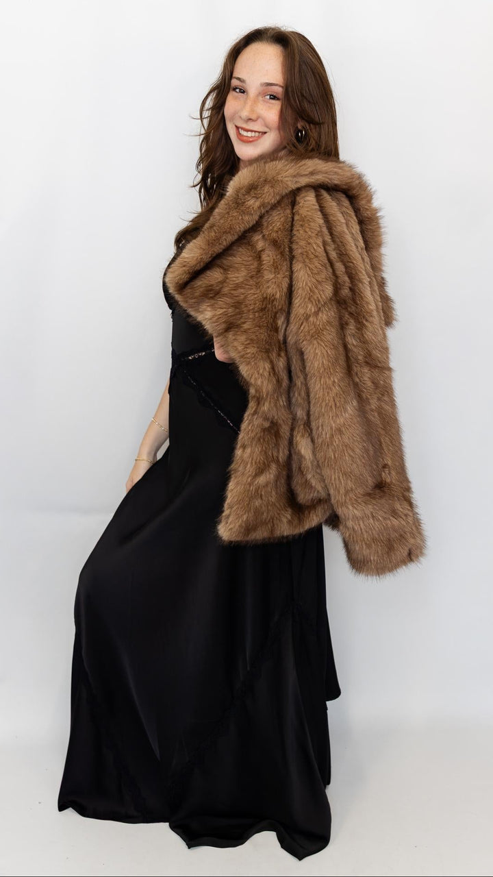 Mocha Faux Fur Jacket