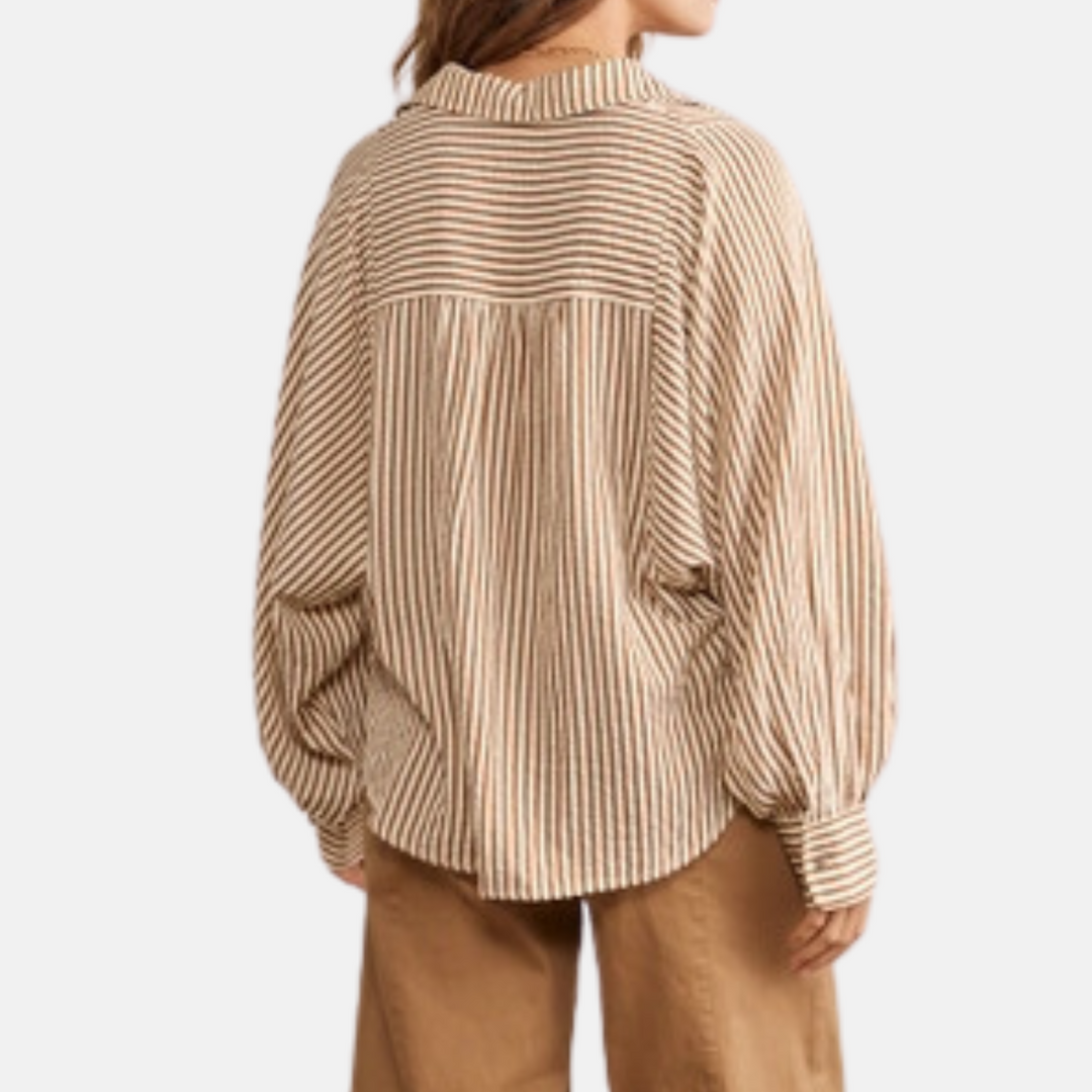 Brown Striped Top