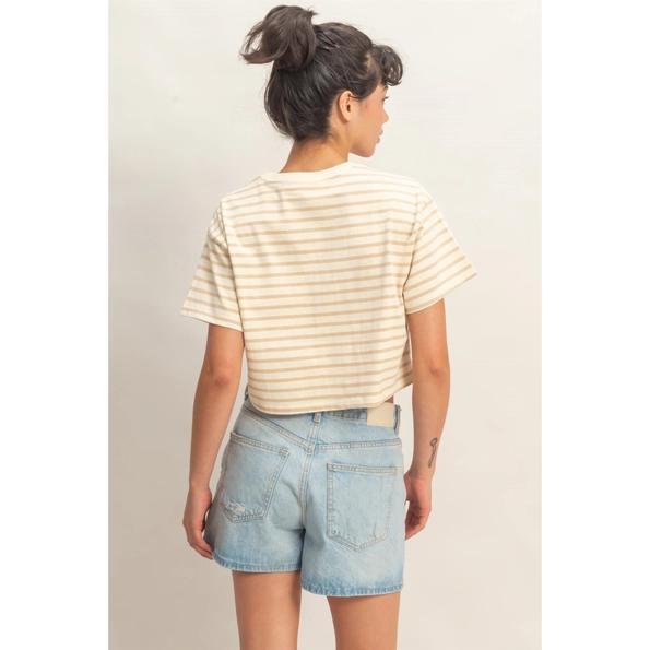 Striped Cropped Tee