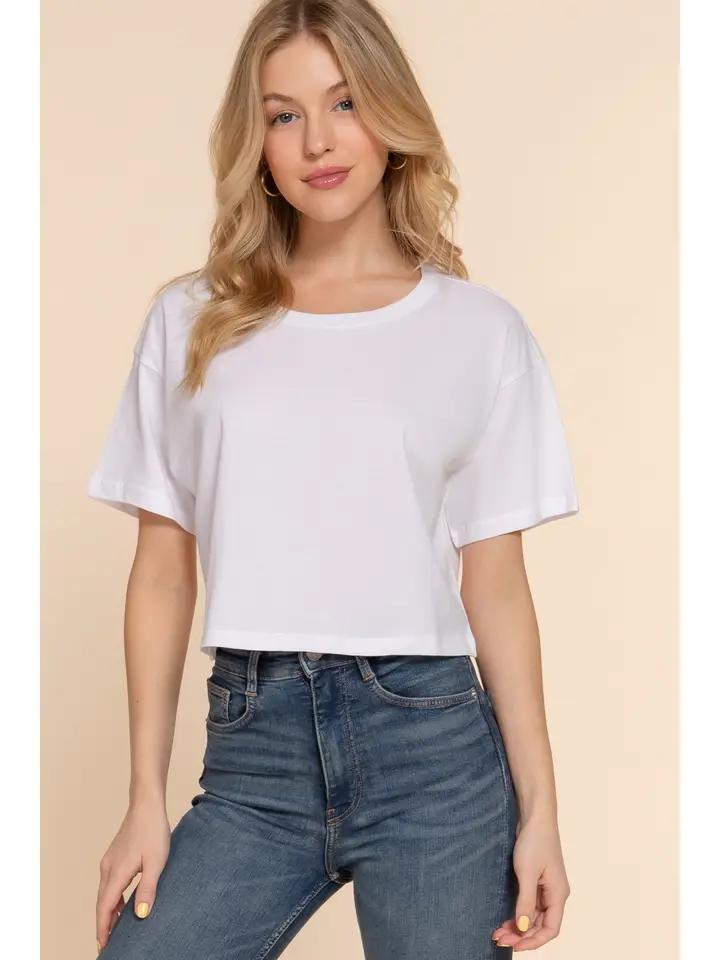 SS Crew Neck Oversize Crop