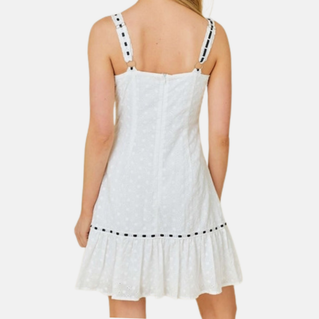 Eyelet Lace Mini Dress