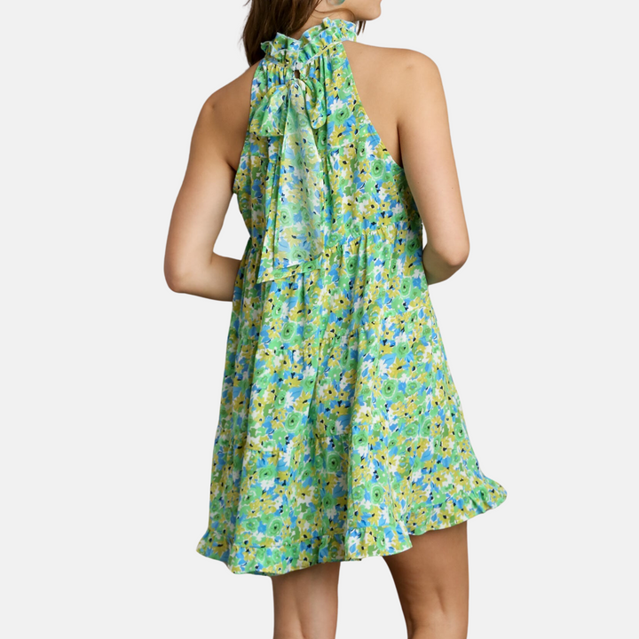 Lime Mix Flower Dress