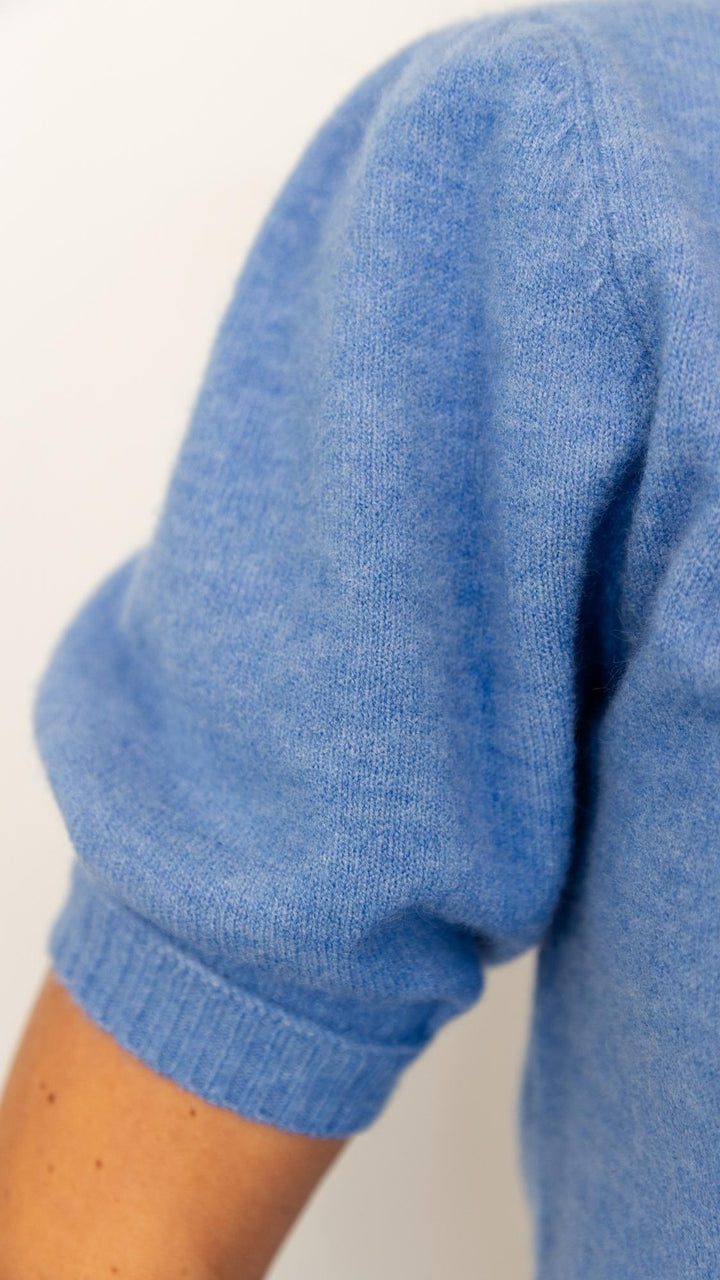 Button Front Puff SS Cardigan