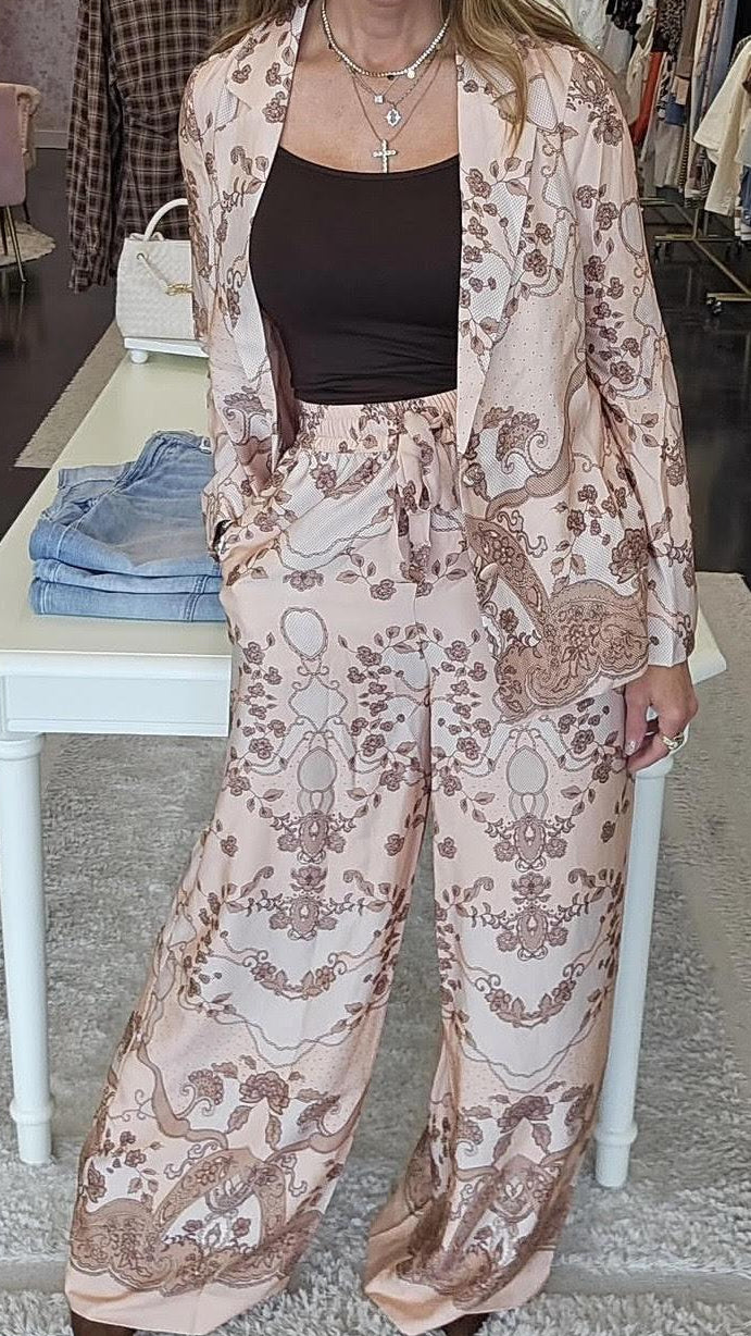 Peach Printed Jacket