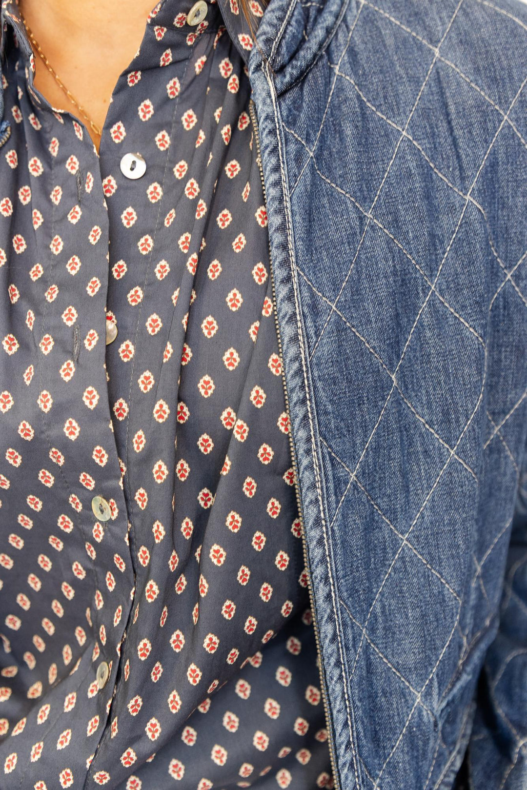 Quilted Denim Jacket