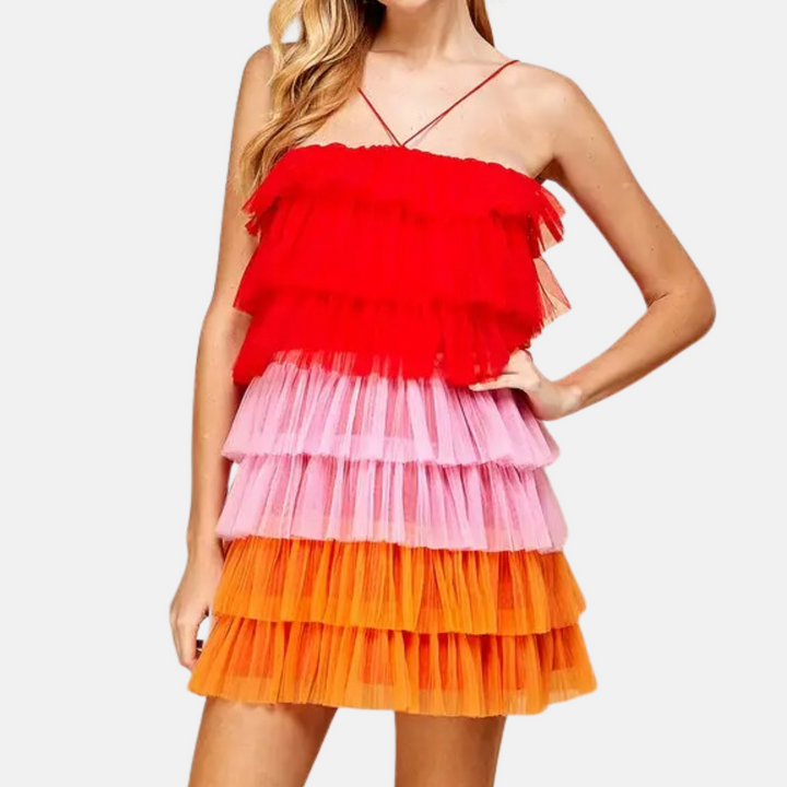 Sunset Ruffle Dress