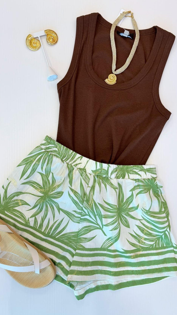 Tropical Print Shorts