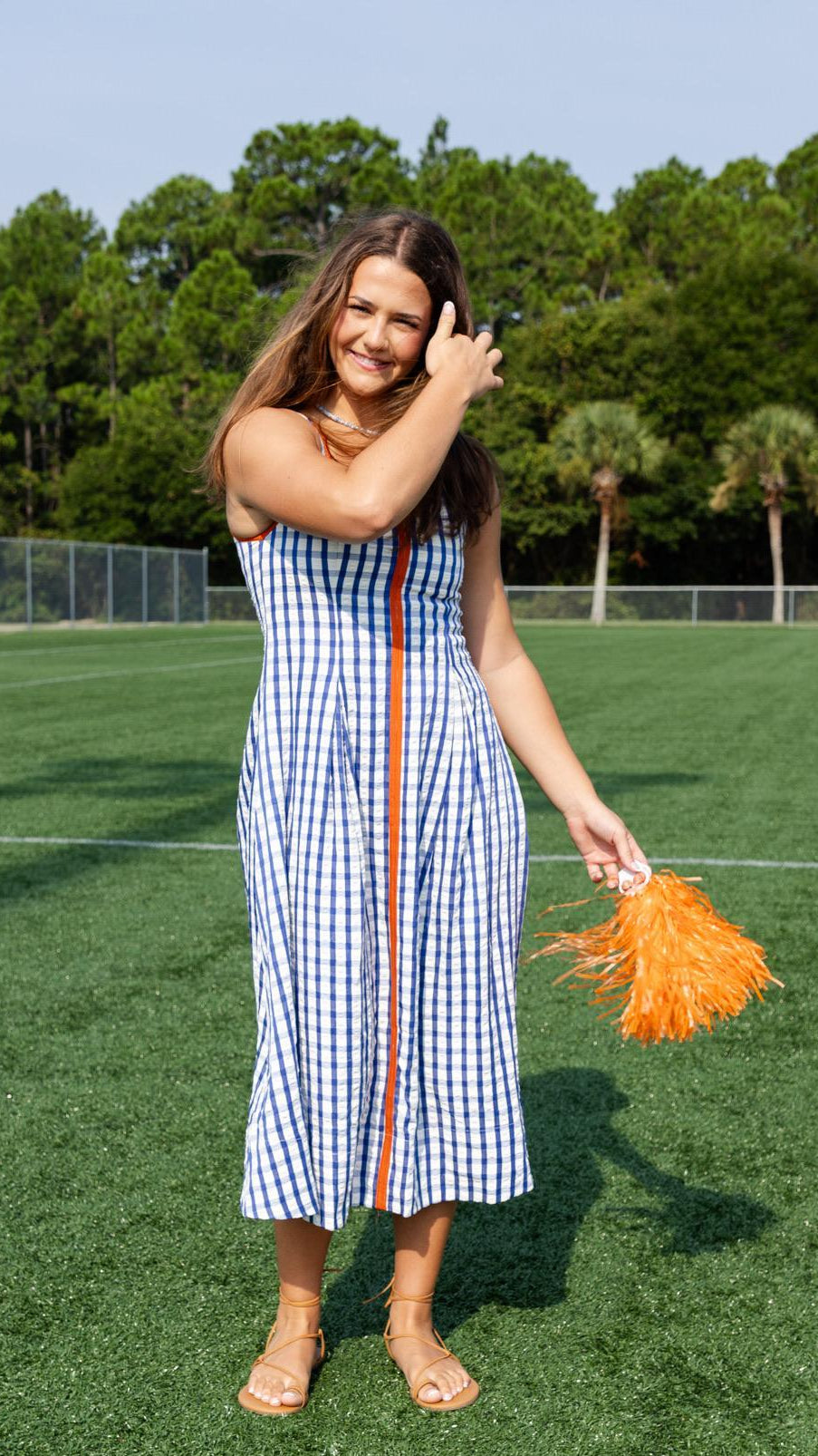 Thin Strap Gingham Dress - view 2