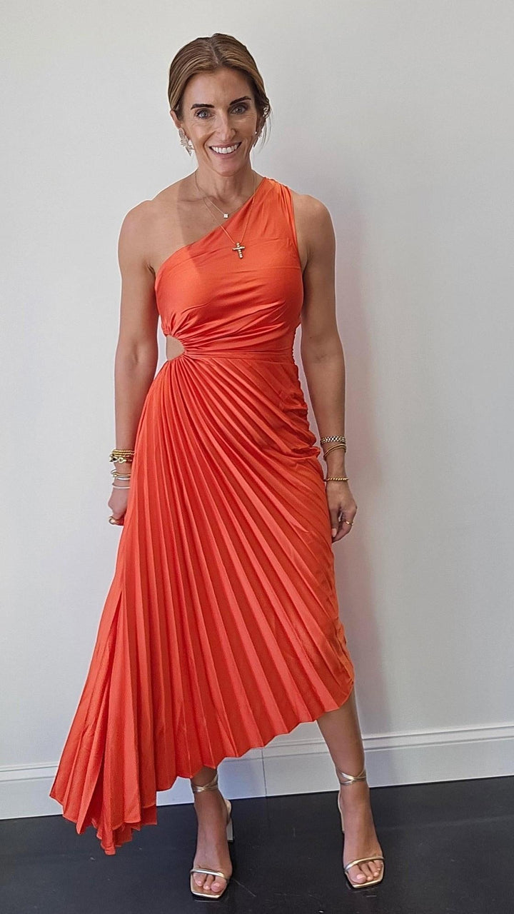 Satin One Shoulder Maxi