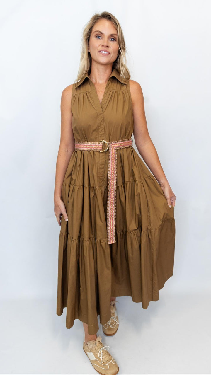 Tiered Dress Embroidered Belt