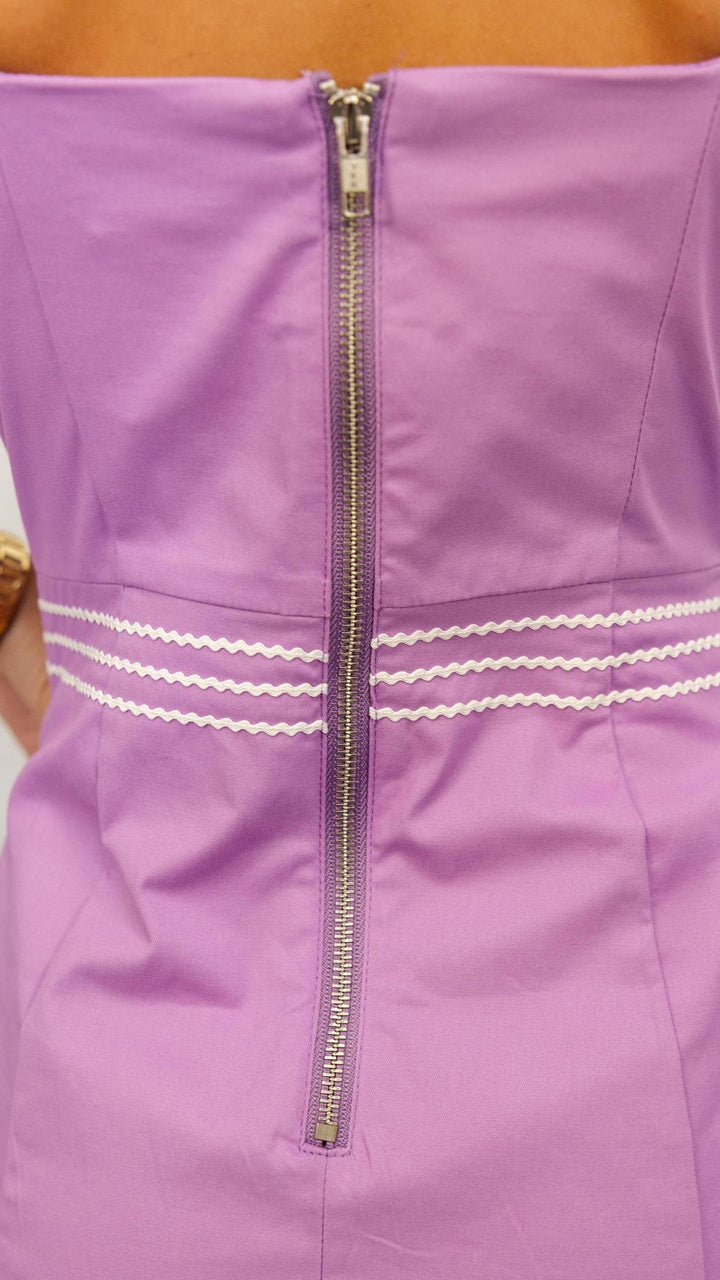 Detail Trimming Mini Dress - view 6
