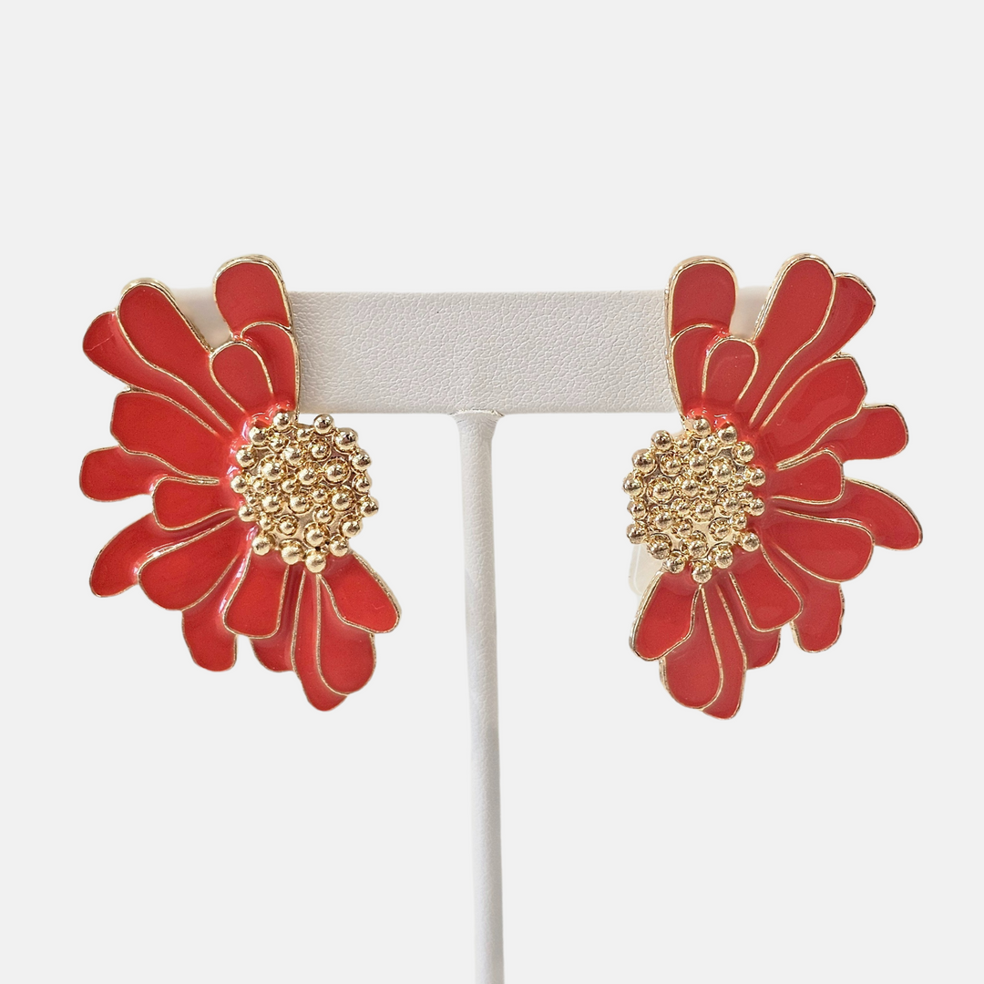 Enamel Flower Earring