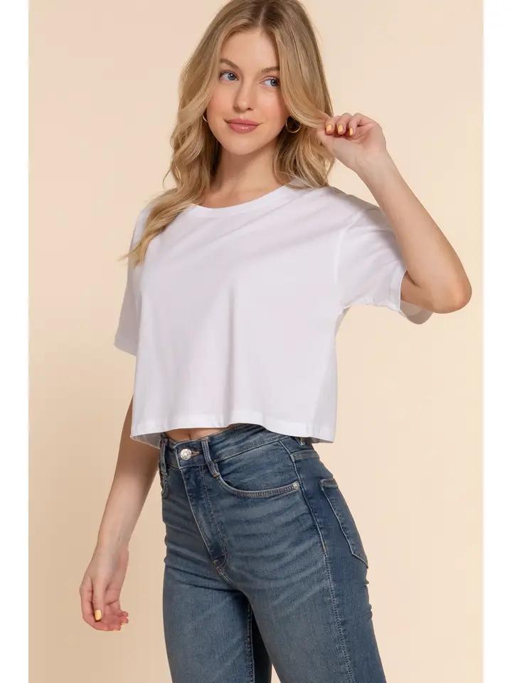 SS Crew Neck Oversize Crop
