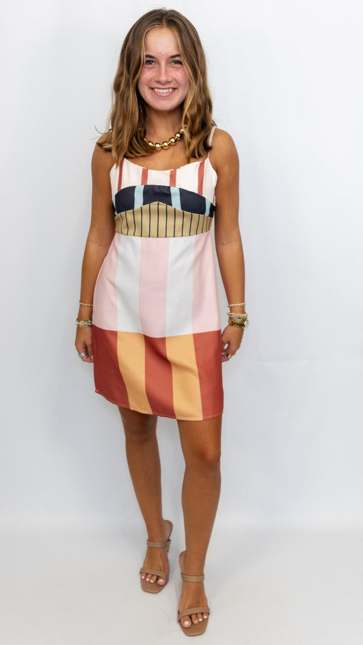 Strappy Colorblock Dress