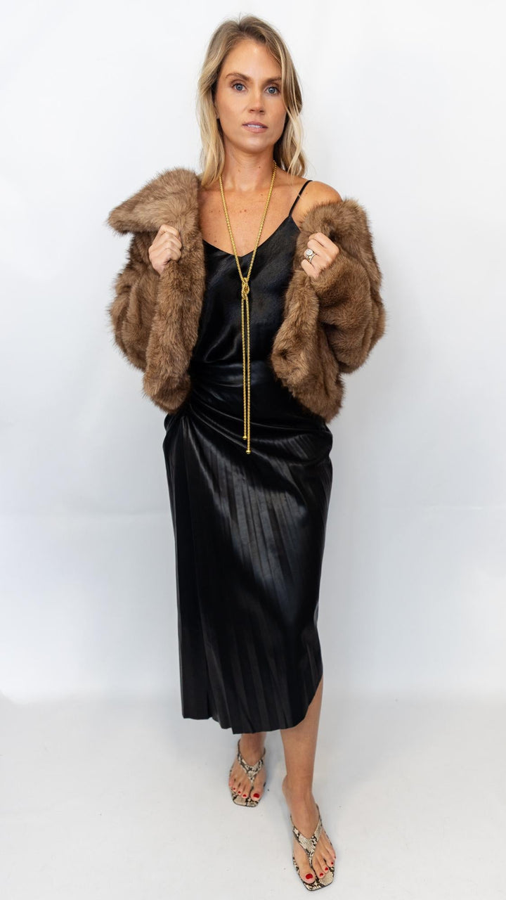 Mocha Faux Fur Jacket - view 16