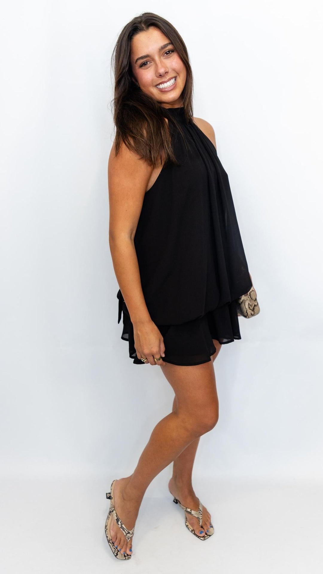 Halter Backless Mini Dress