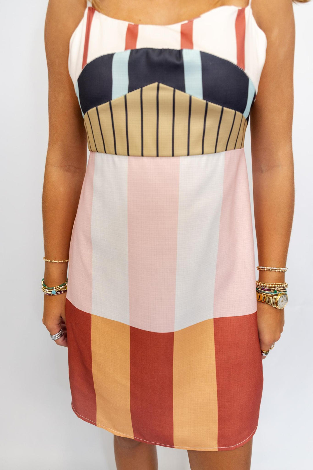 Strappy Colorblock Dress