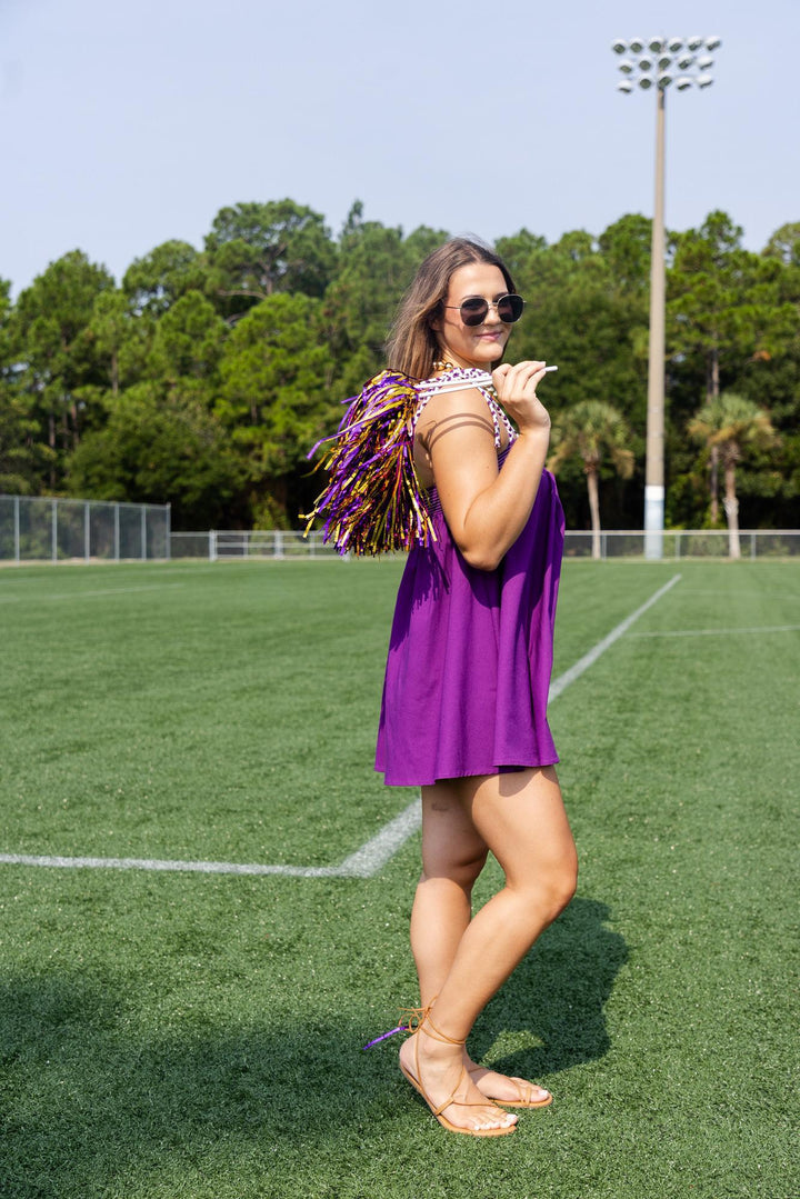 Cord Strap Mini Dress