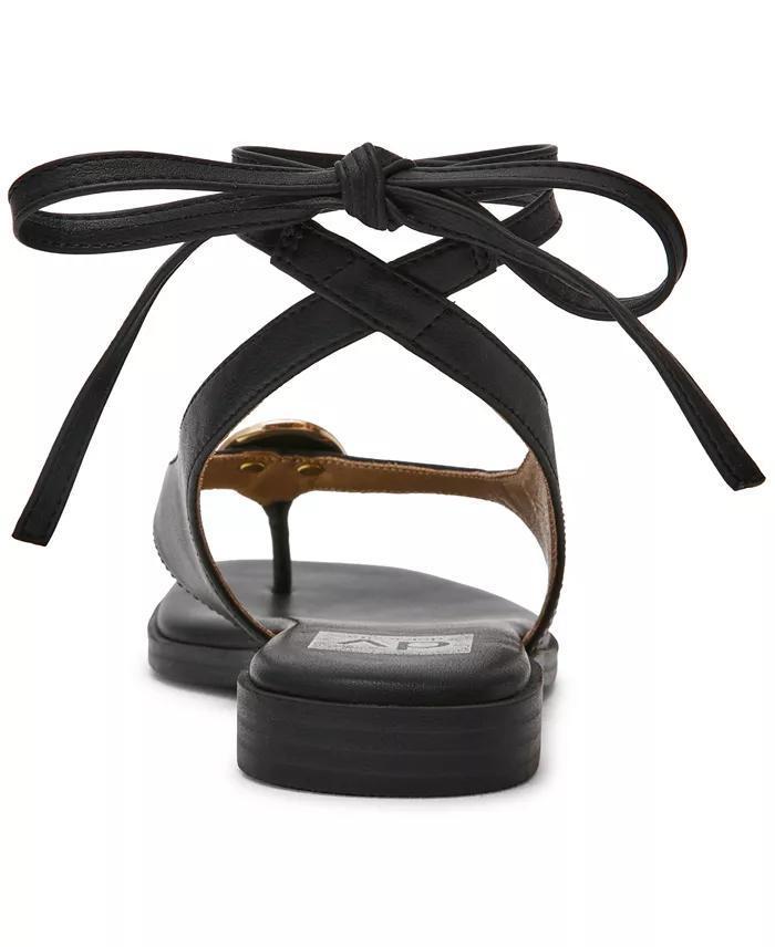 Wraparound Black Flat Sandals