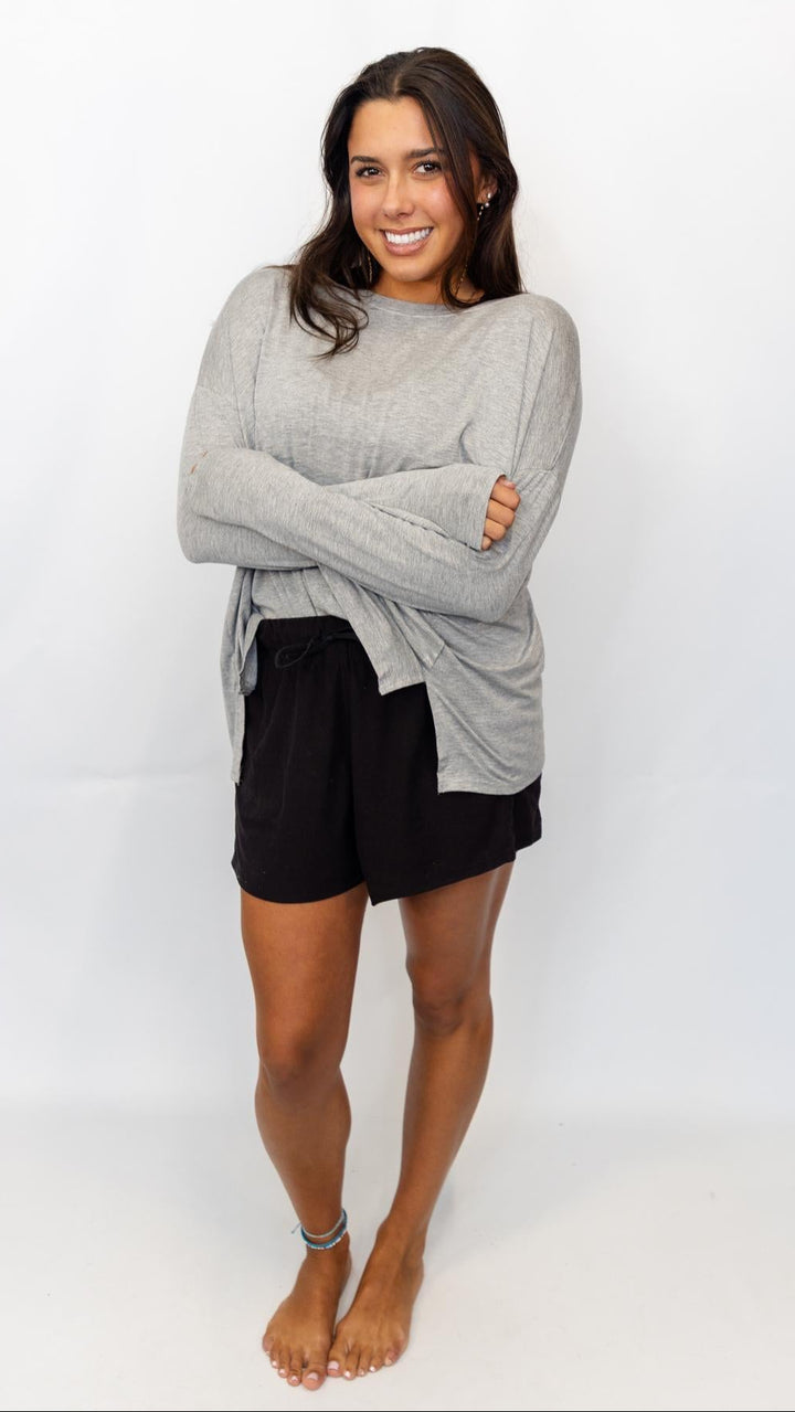 Boat Neck Boxy Tee Top