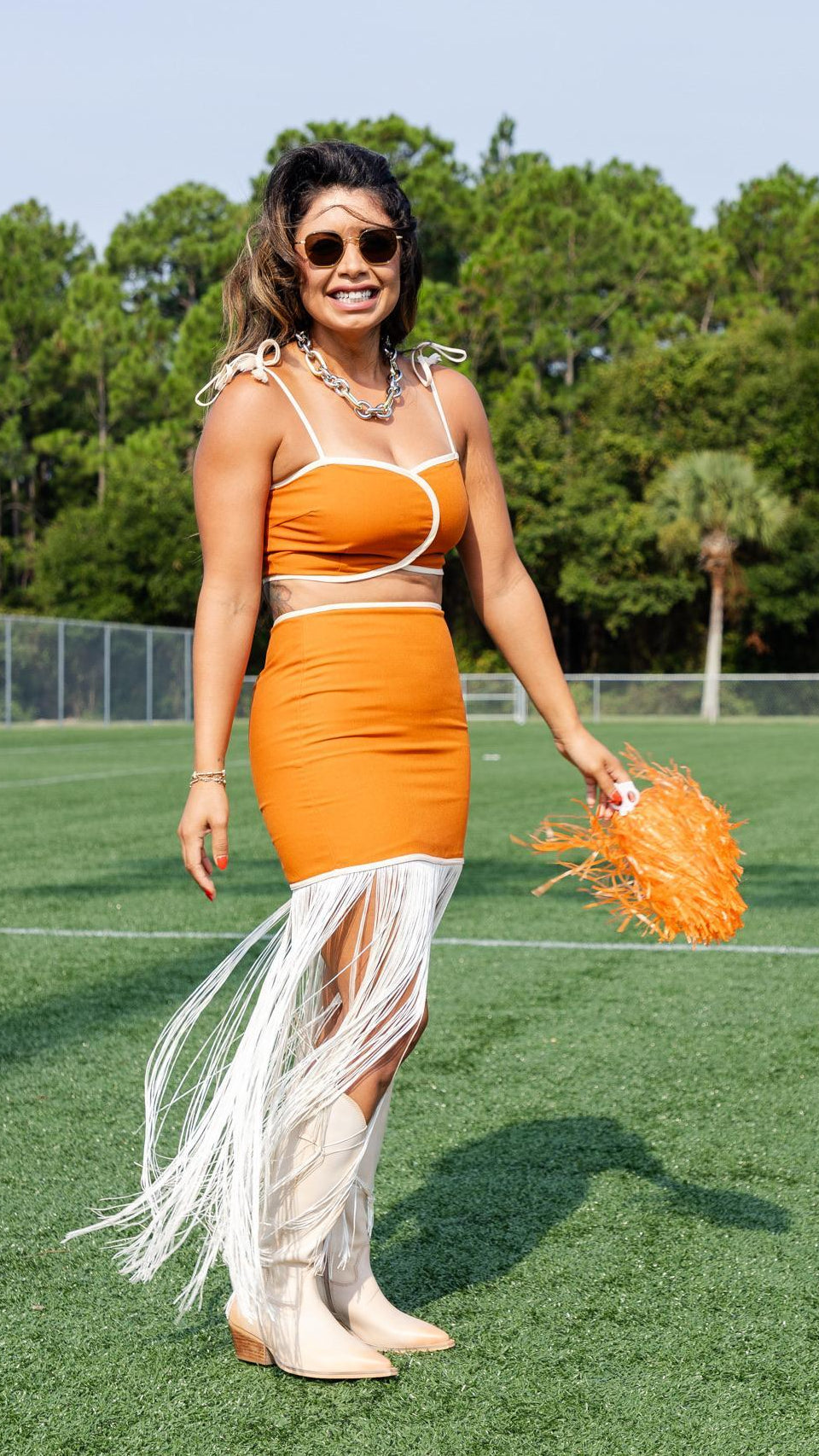 Burnt Orange Fringe Set