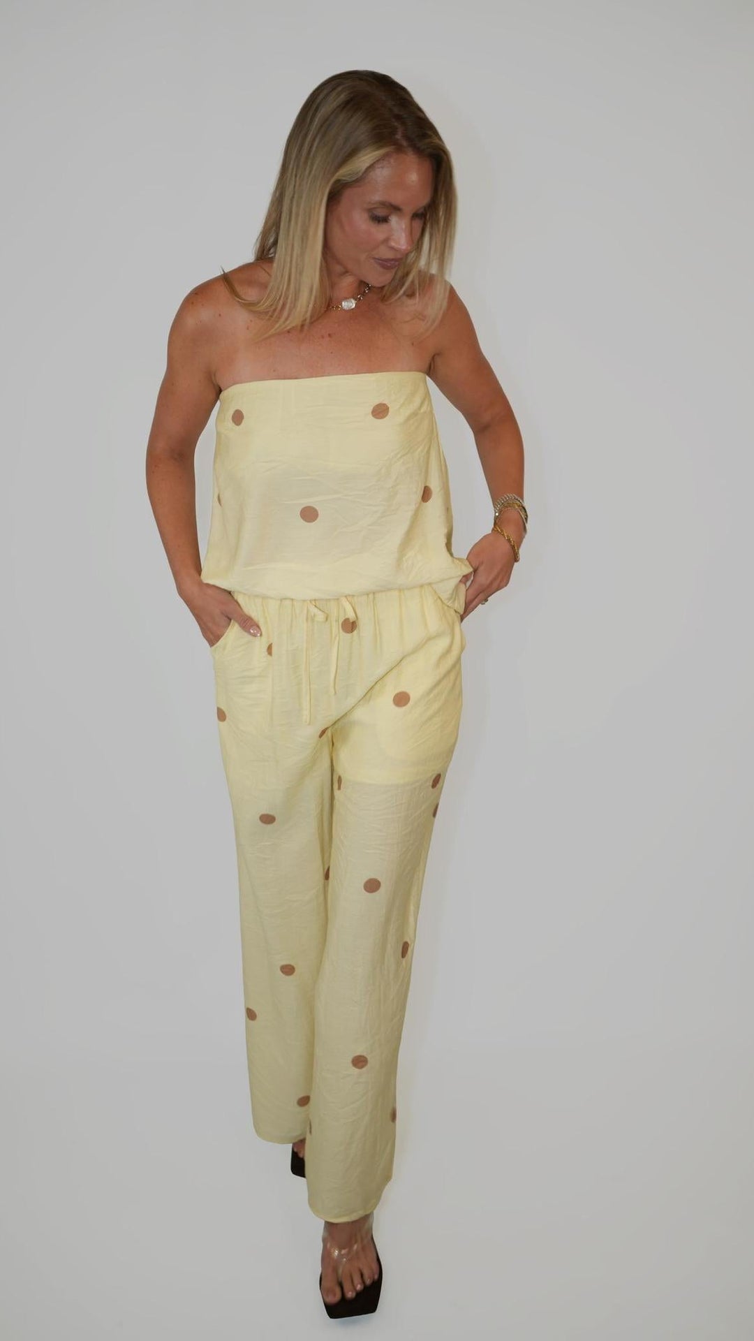 Lemon Polka Dot Pants