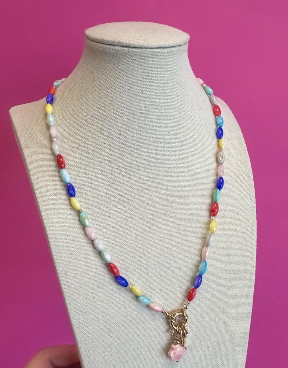 Fish Necklace with Dainty Bead
