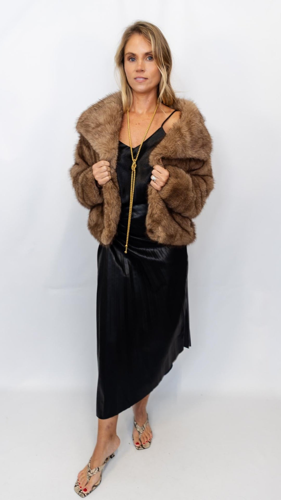 Mocha Faux Fur Jacket - view 15