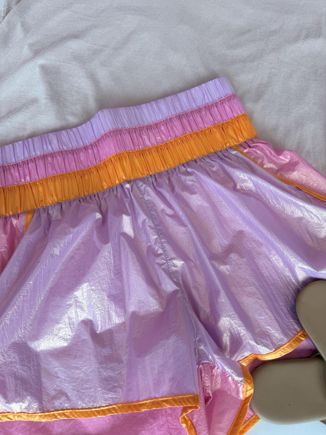 Colorblock Windbreaker Shorts