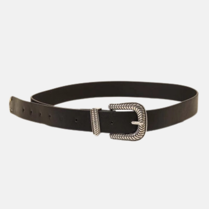 Faux Leather Engraved Belt