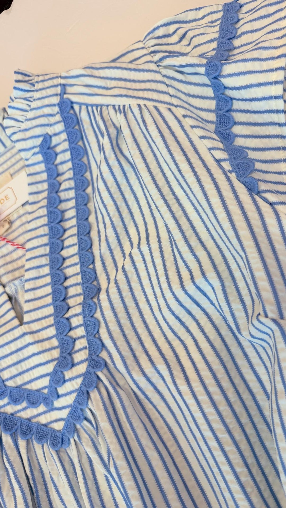 Striped Ruffle Hem Tunic Dress