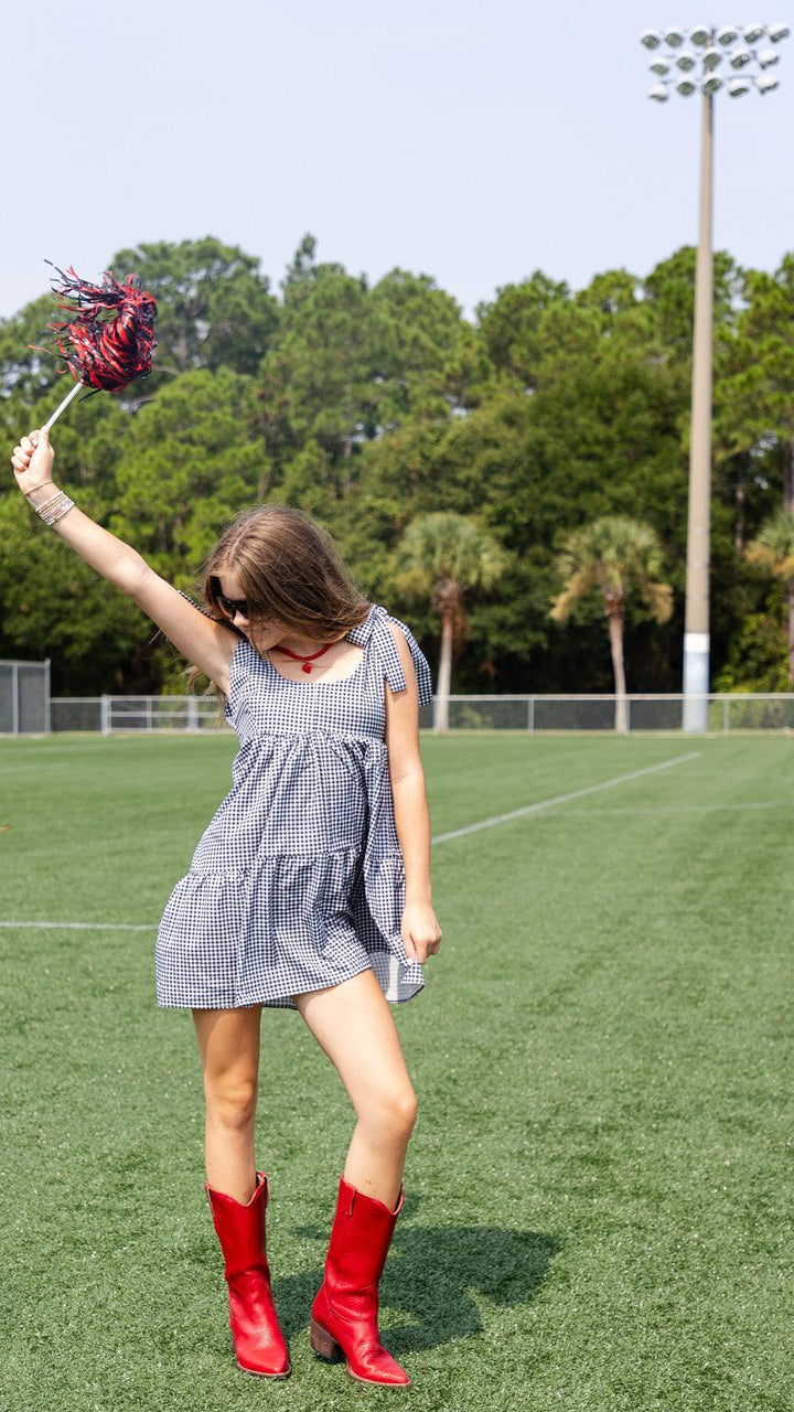 Gingham Tie Strap Dress