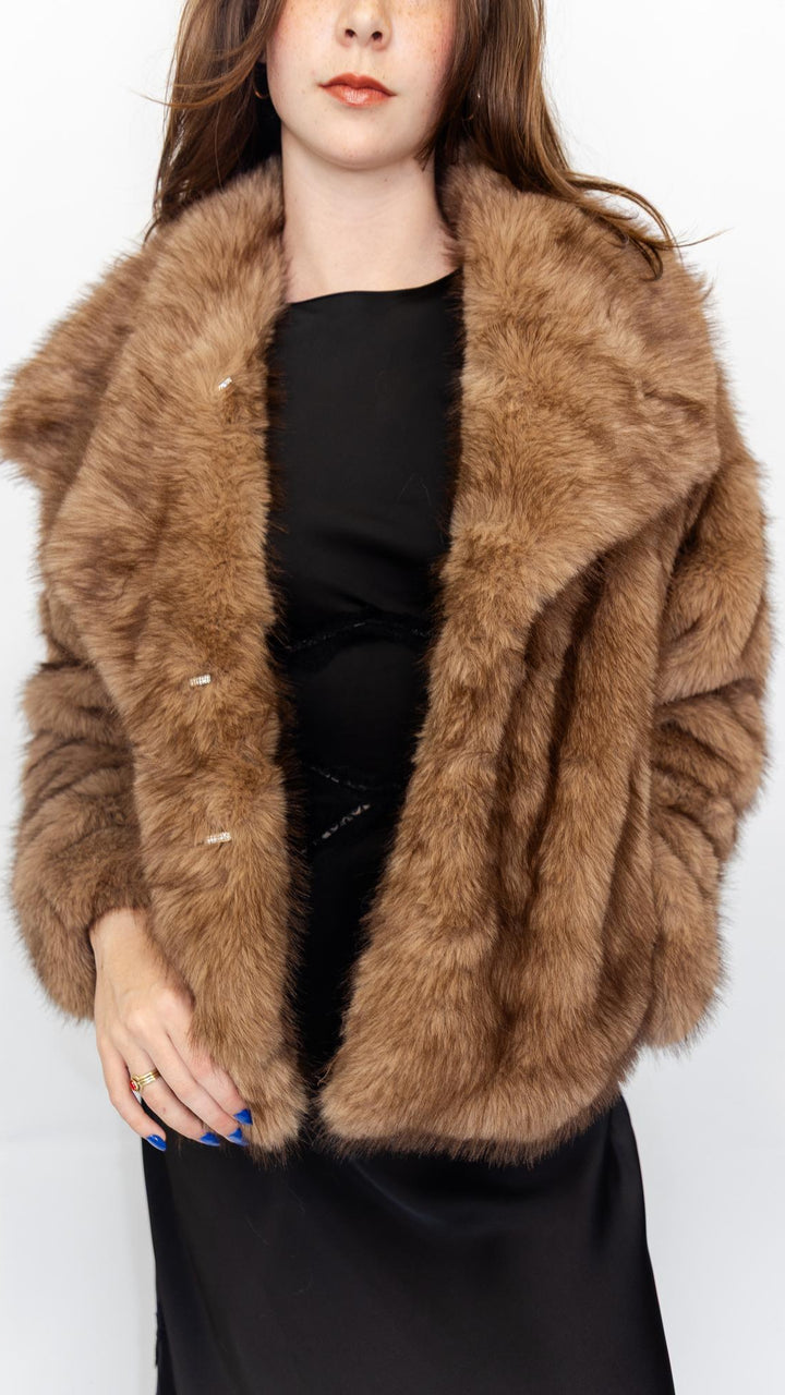 Mocha Faux Fur Jacket