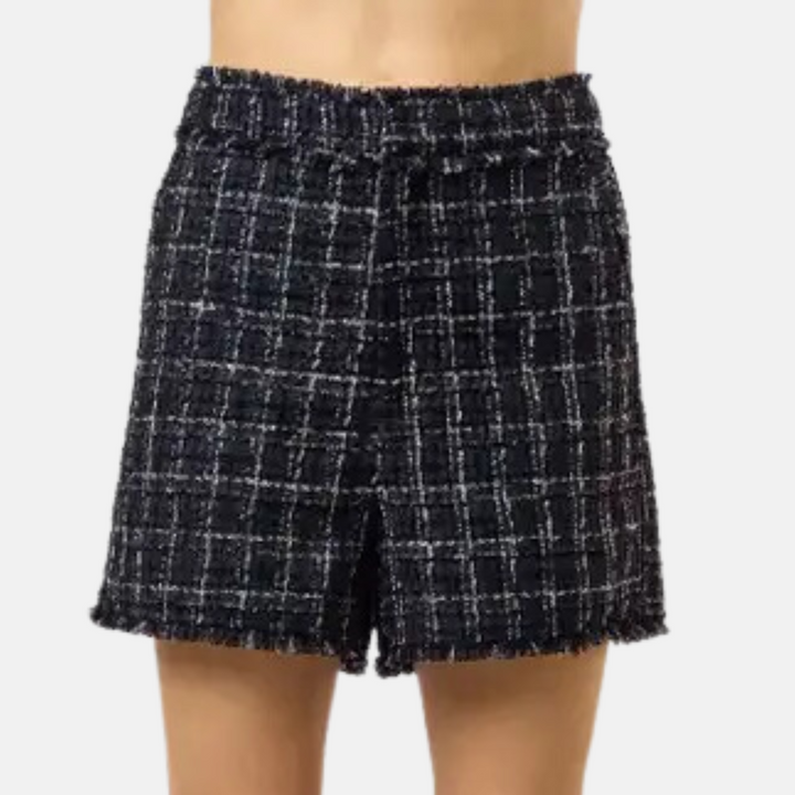 Plaid Frayed Shorts