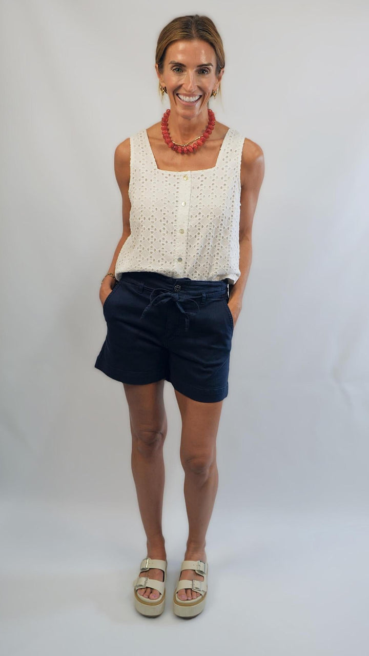 Jane Shorts Waist Tie Navy