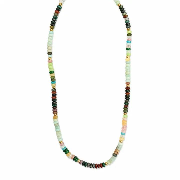 Jade and Natural Stone Necklace