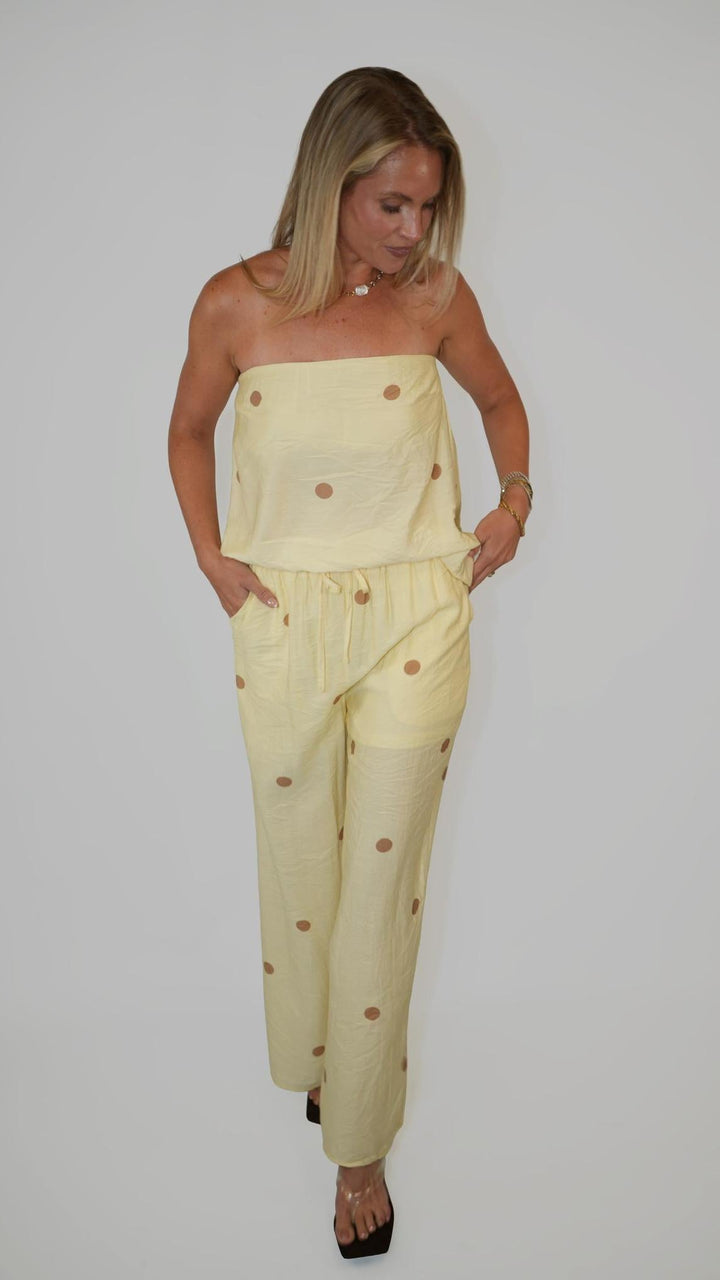 Lemon Polka Dot Top