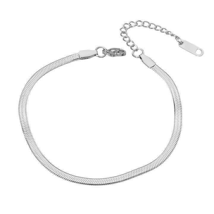 Stainless Steel Herringbone Chain Bracelet