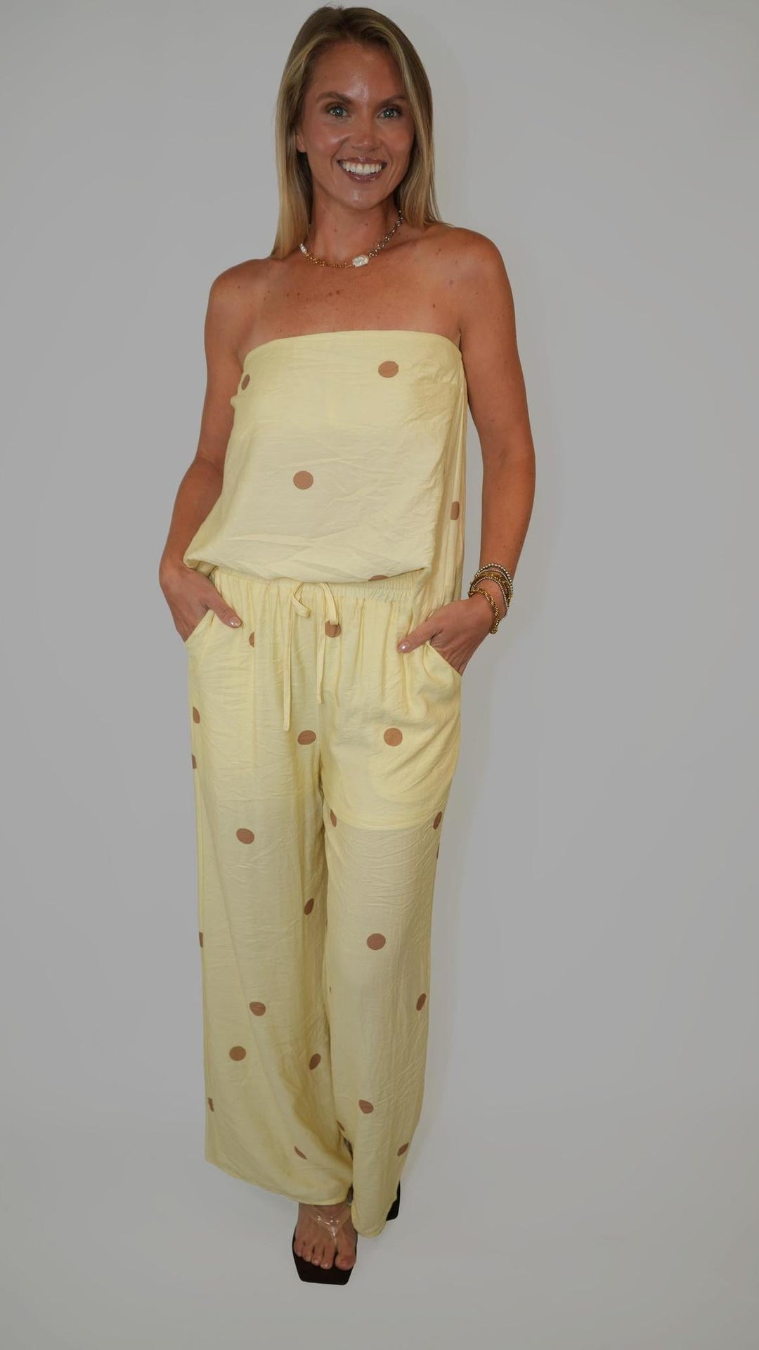 Lemon Polka Dot Pants